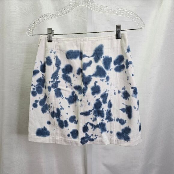 PacSun Blue and White Tie Dye Denim Skirt Size 24/XS - Picture 8 of 11
